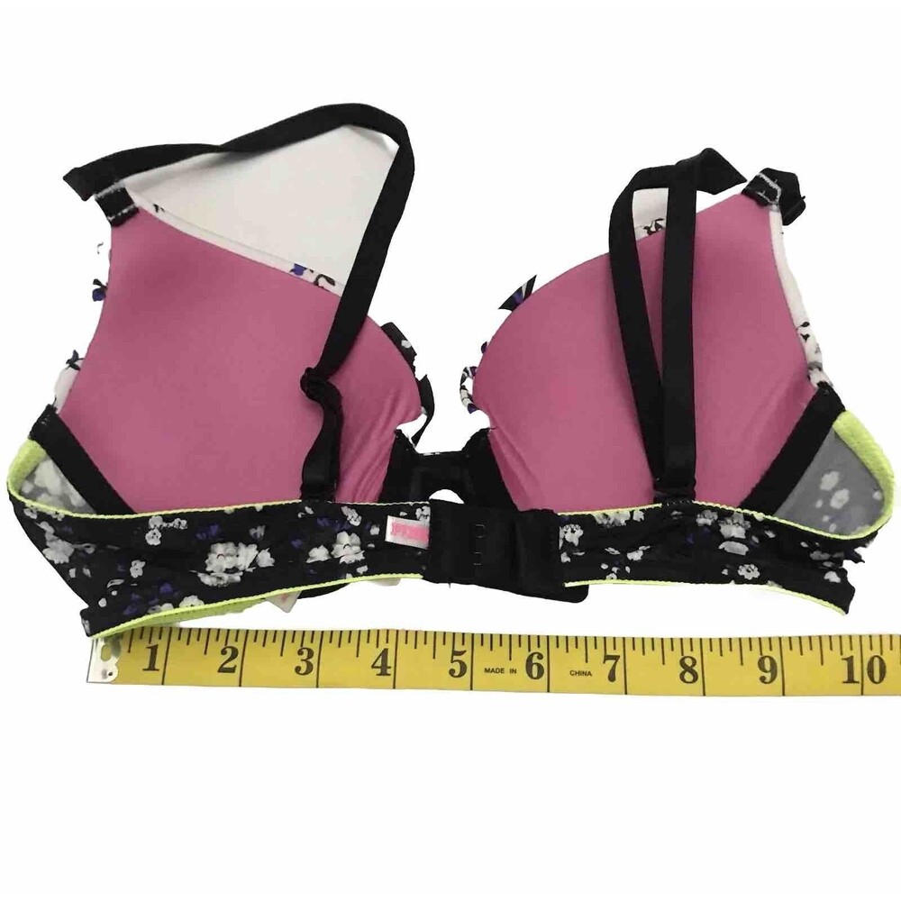 PINK Victoria’s Secret Bra Floral Multicolor Size 32A - Picture 12 of 15